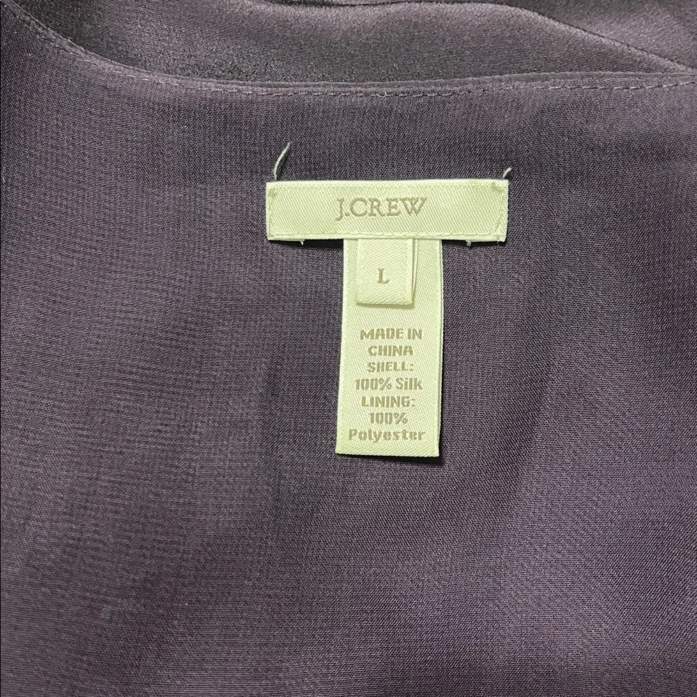 J. Crew Sequin Silk Purple Blouse Sz Large